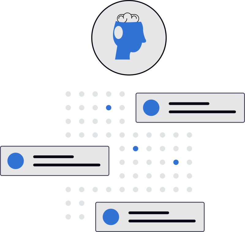 Workflow and AI builds illustration